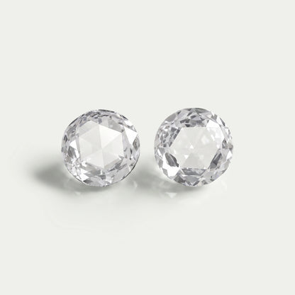 Rose Cut Round Lab Diamond Matching Pair