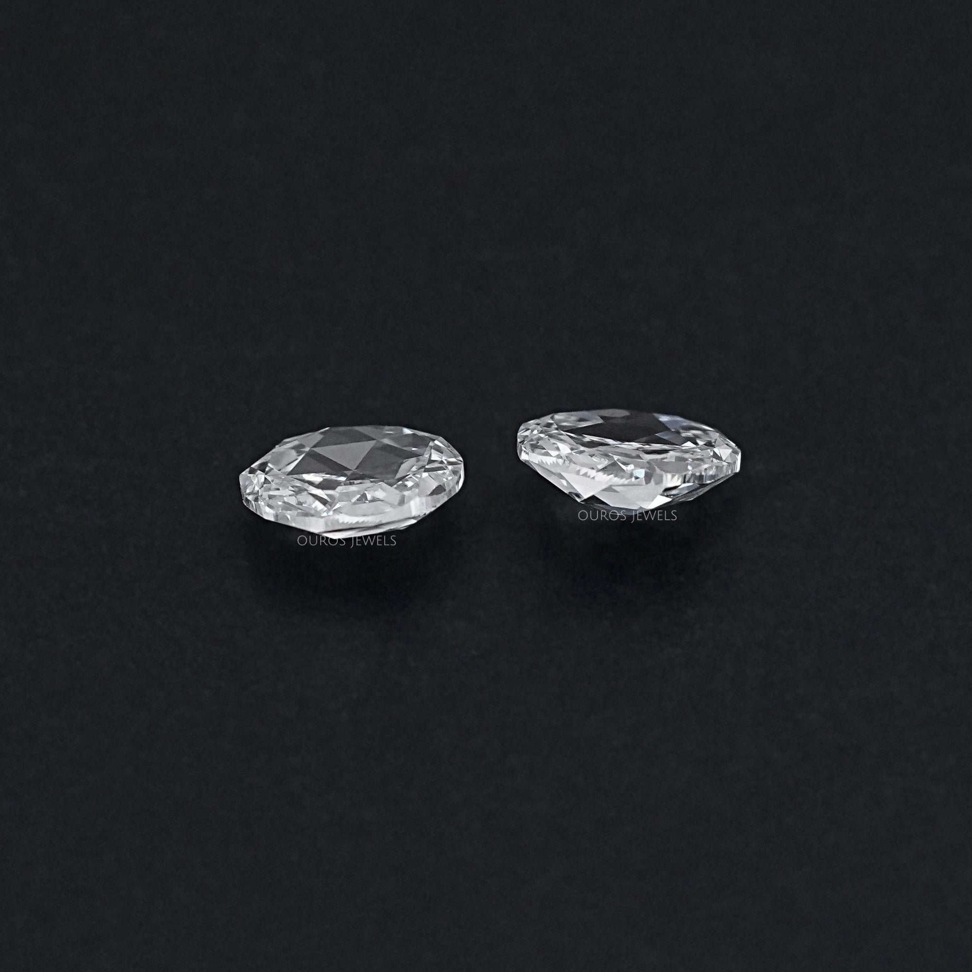 Rose Cut Round Lab Diamond Matching Pair Loose