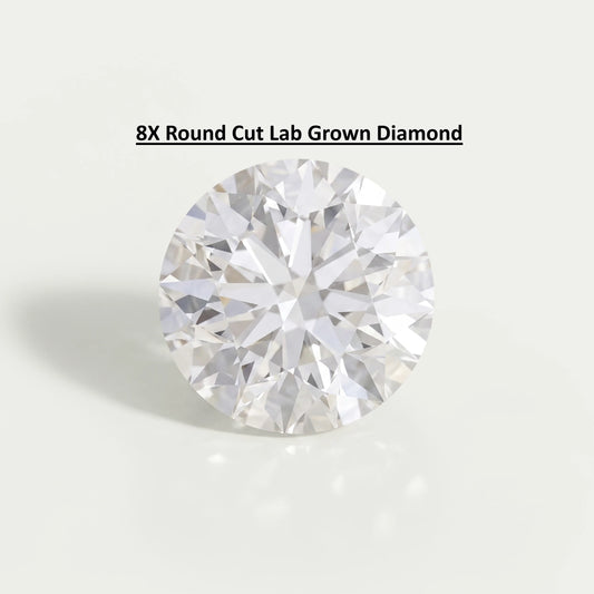 8X Cut Round Lab Grown Diamond
