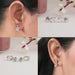collages of round and oval man made diamond push back drop dangle earrings
