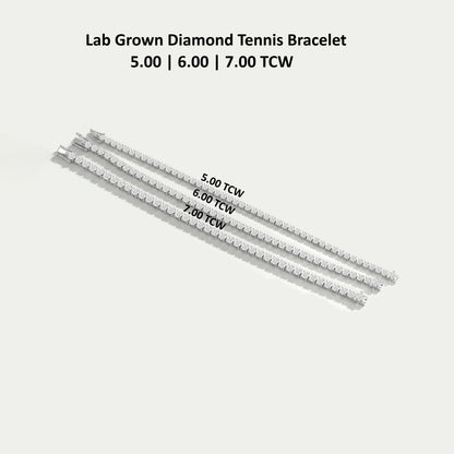 Round Diamond Tennis Bracelet in 5.00 | 6.00 | 7.00 TCW