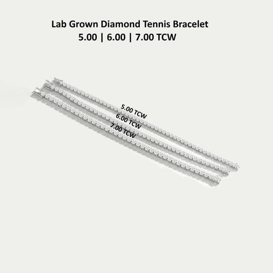 Round Diamond Tennis Bracelet in 5.00 | 6.00 | 7.00 TCW