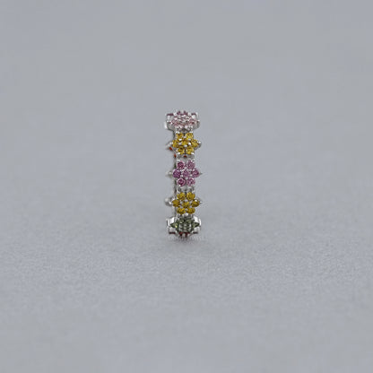Round Colored Diamond Wedding Stackable Band Rings