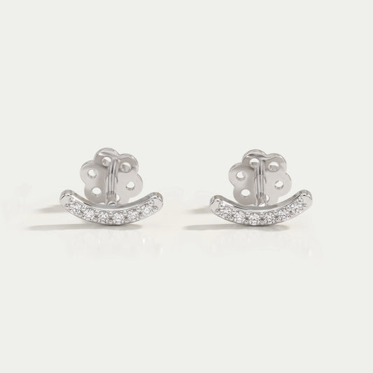 Boucles d'oreilles minimalistes à barre ronde et incurvée