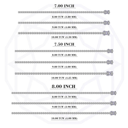 Round Shape Lab Grown Diamond Bracelet with 8.00 | 9.00 | 10.00 TCW Bracelet