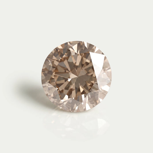 Round Cut Brown Lab Grown Diamond