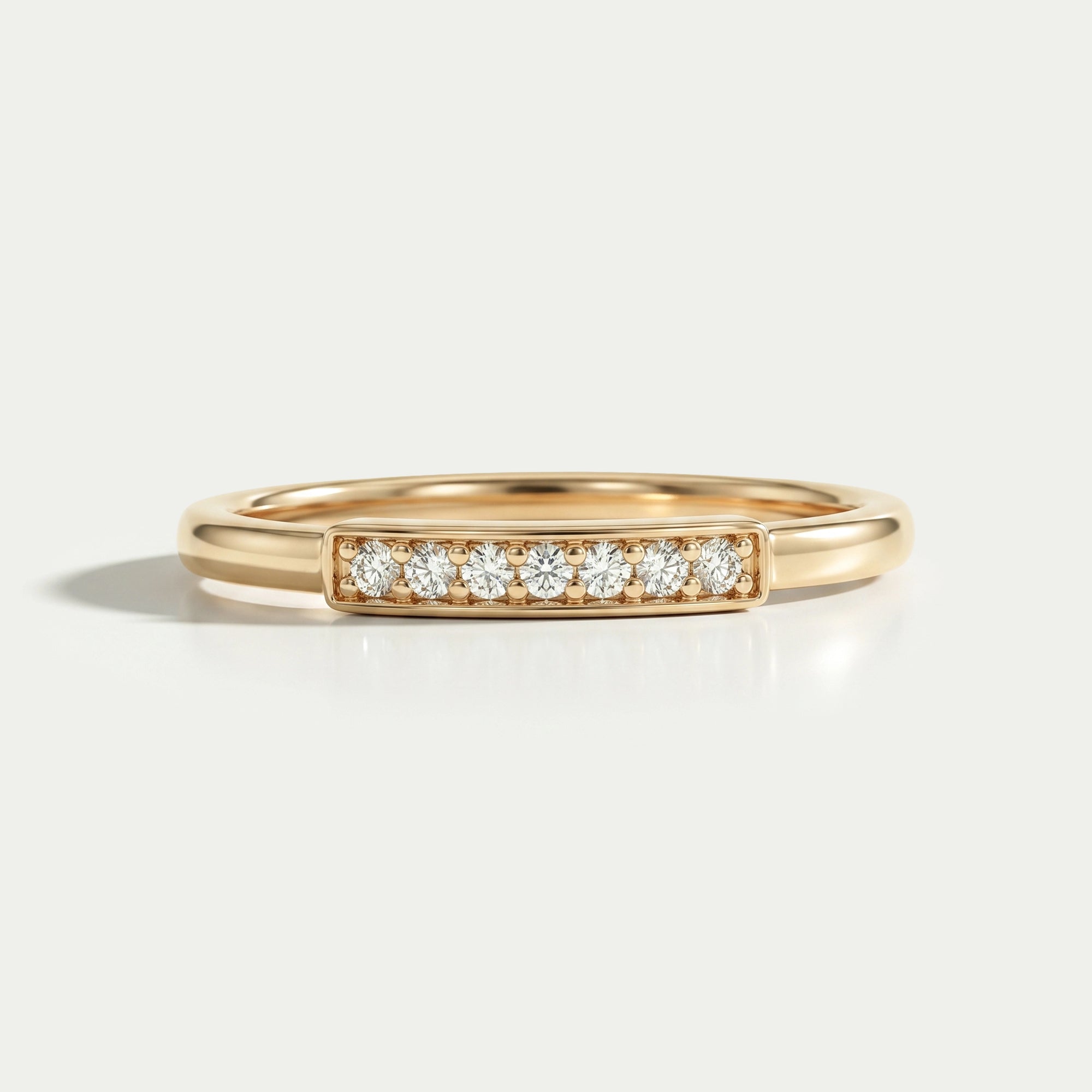 Round Lab Diamond Dainty Wedding Ring Rings