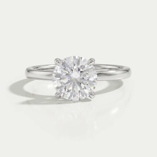 IGI Certified Round Lab Grown Diamond Solitaire Engagement Ring Ring