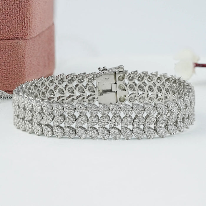 Cluster Diamond Wide Bracelet