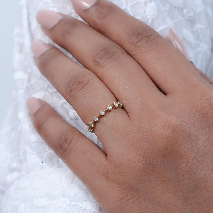 Seven Stone Round Lab Diamond Engagement Ring