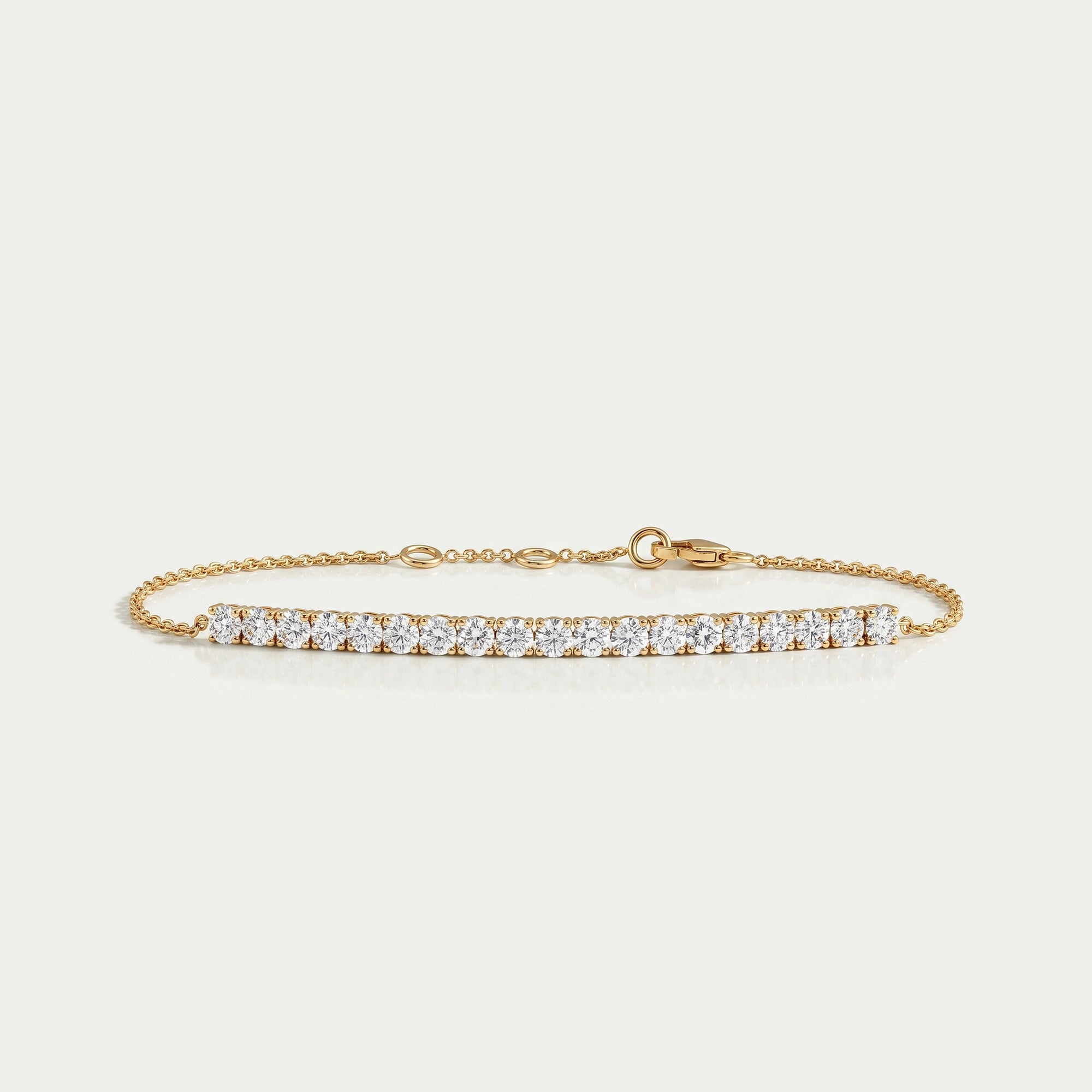 Round Cut Lab Diamond Half Tennis Bracelet Bracelet