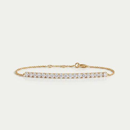 Round Cut Lab Diamond Half Tennis Bracelet Bracelet