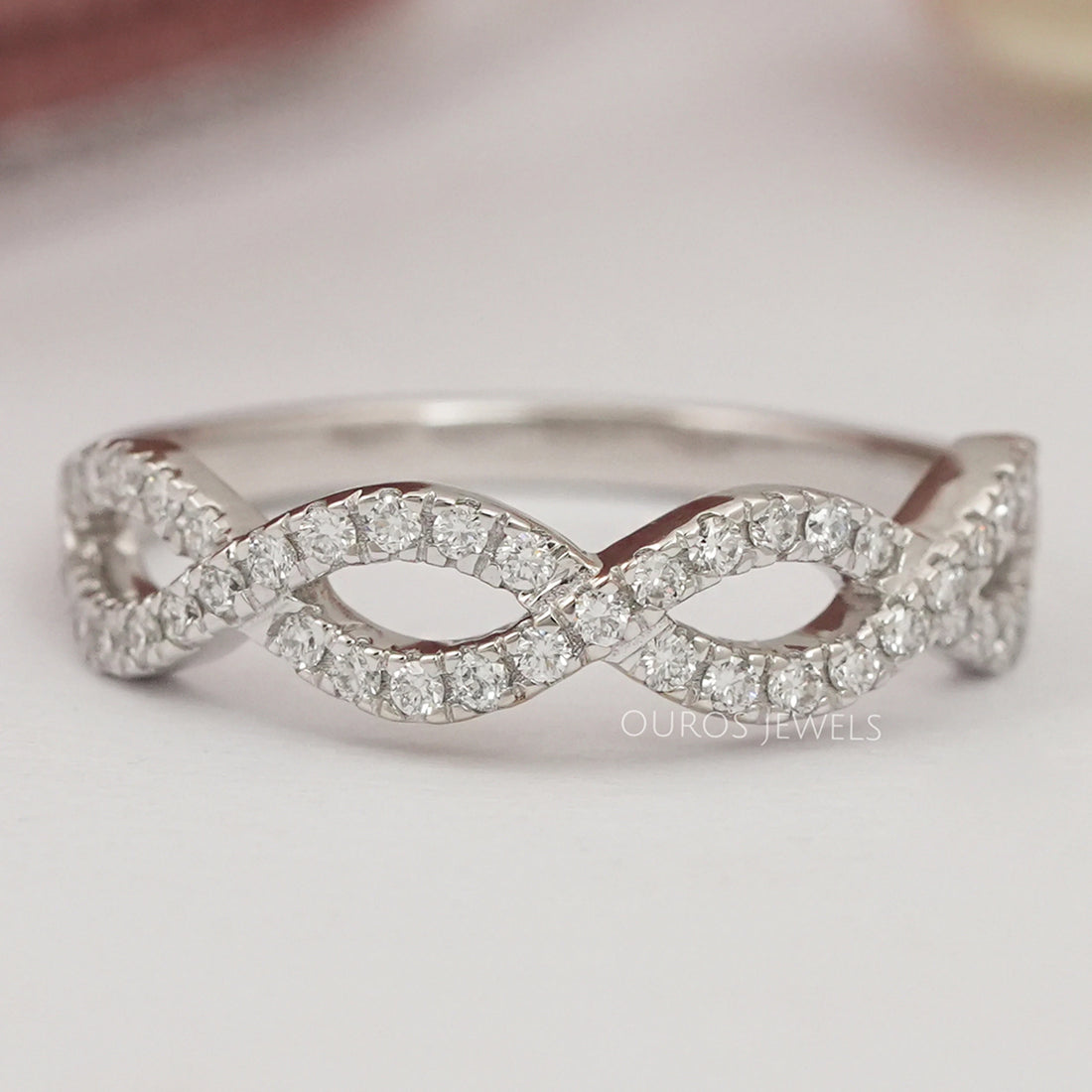 Round Cut Lab Grown Diamond Infinity Band Ring