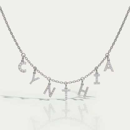 CYNTHIA Letter Round Lab Customize Necklace Necklaces