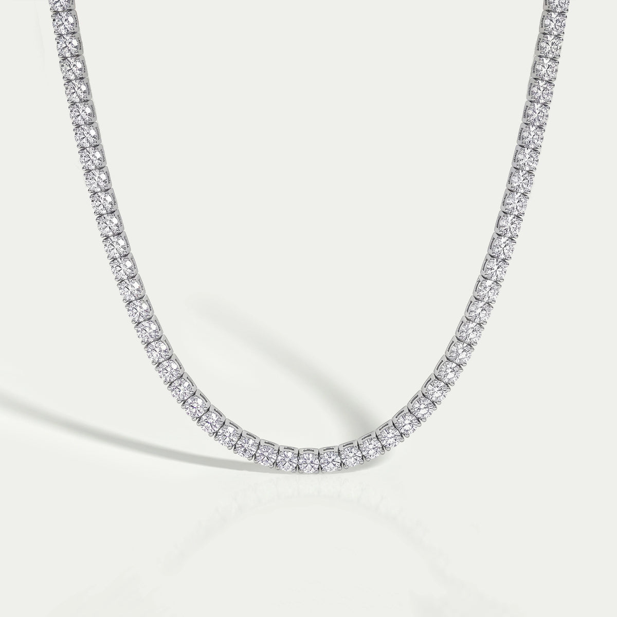 Round Cut Lab Diamond Tennis Necklace - 4.50 MM Necklaces