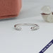 Round Diamond Open Cuff Wedding Ring Ring