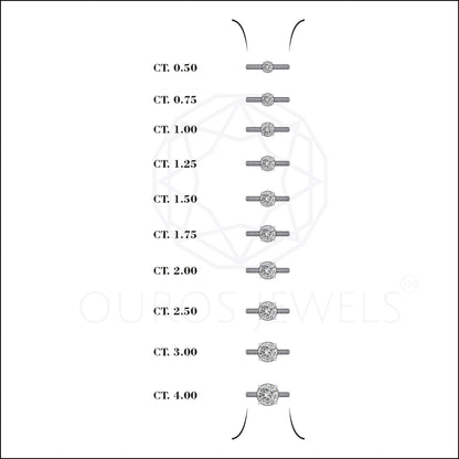 Round Lab Grown Solitaire Accent Engagement Ring