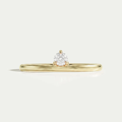 Round Lab Diamond Solitaire Engagement Ring