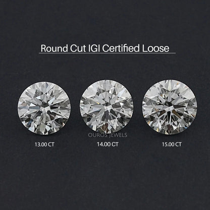 Certified Round Cut Lab Grown Loose Diamond Loose