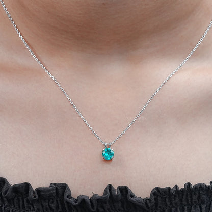 Round Cut Solitaire Gemstone Pendant