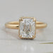 top view of old mine cushion cut diamond solitaire engagement ring prong setting
