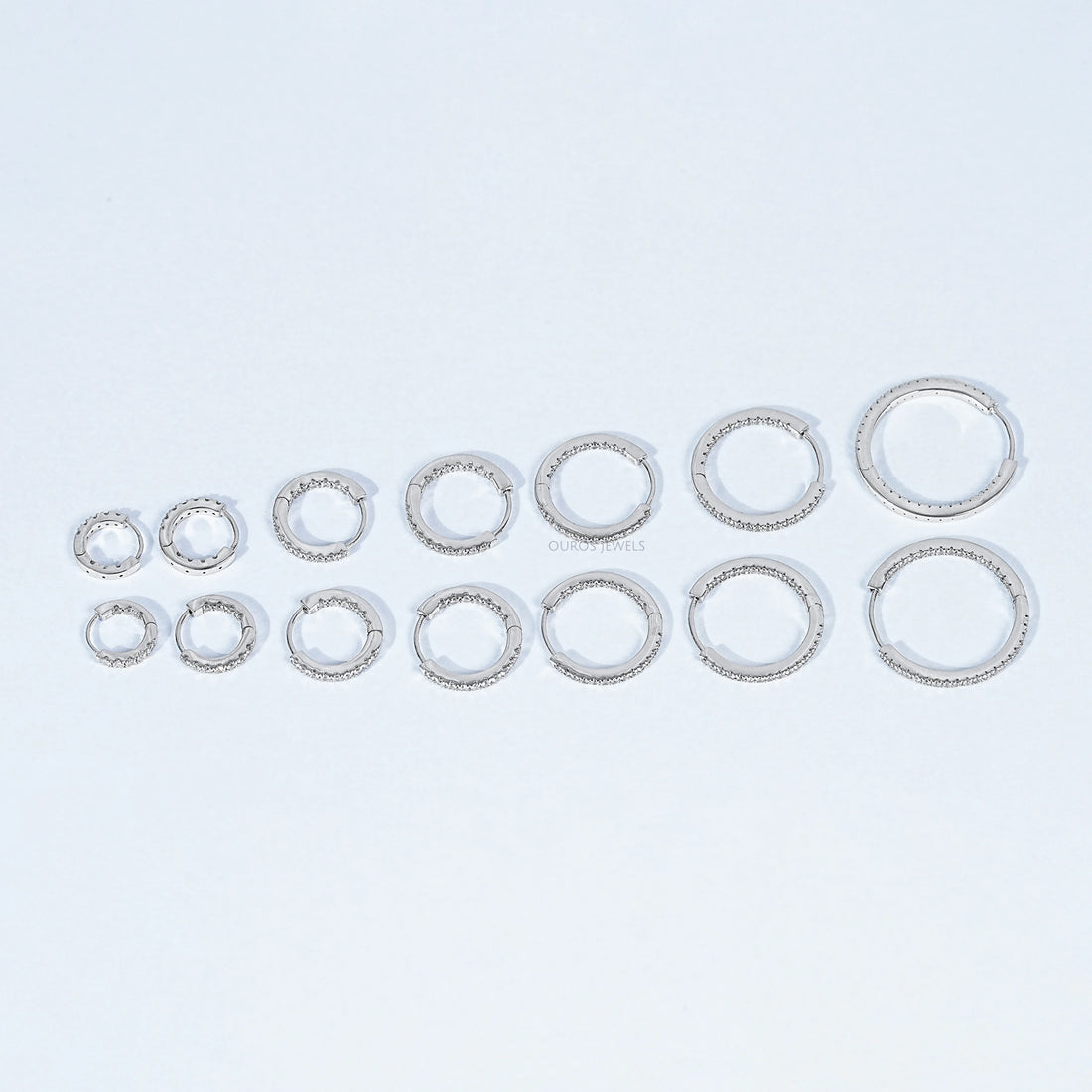 Lab Grown Round Diamond Hoop Earrings Earring