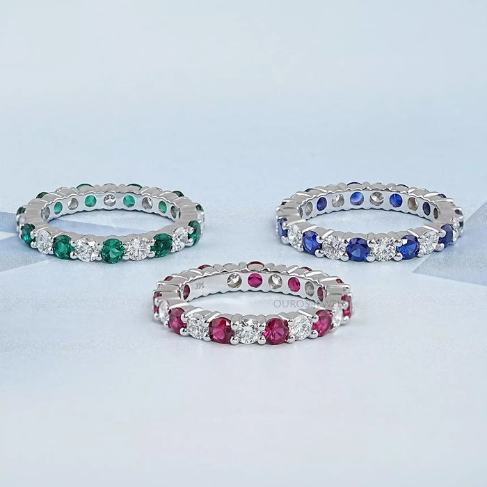 Alliance alternative en rubis et diamants Reb