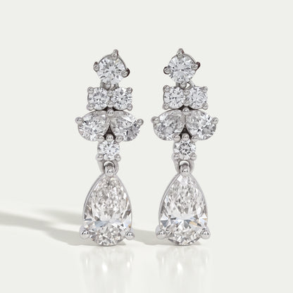 Pear Lab Grown Diamond Drop Earrings Earrings