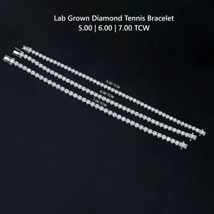 Bracelet de tennis en diamants cultivés en laboratoire