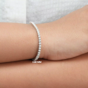 Bracelet en diamants brillants taille ronde respectueux de l'environnement