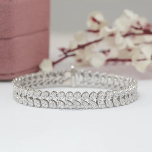 Bracelet de tennis avec diamants ronds de laboratoire