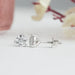 [Three Prong Set Brilliant Round Cut Lab Diamond Stud Earring]-[Ouros Jewels]