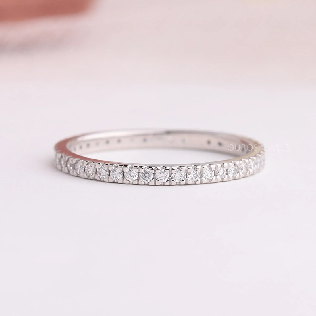 Round Cut Lab Grown Diamond Eternity Band Rings