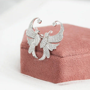 [Butterfly Cut Ear Crawler Earrings]-[Ouros Jewels]