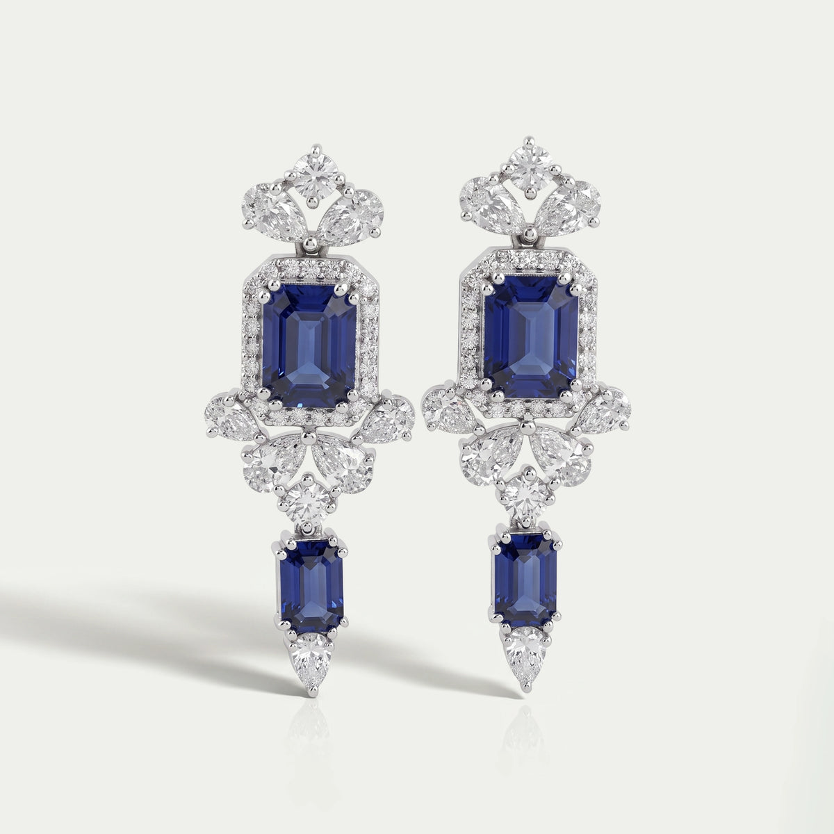 Blue Sapphire Gemstone Drop Earrings Earring