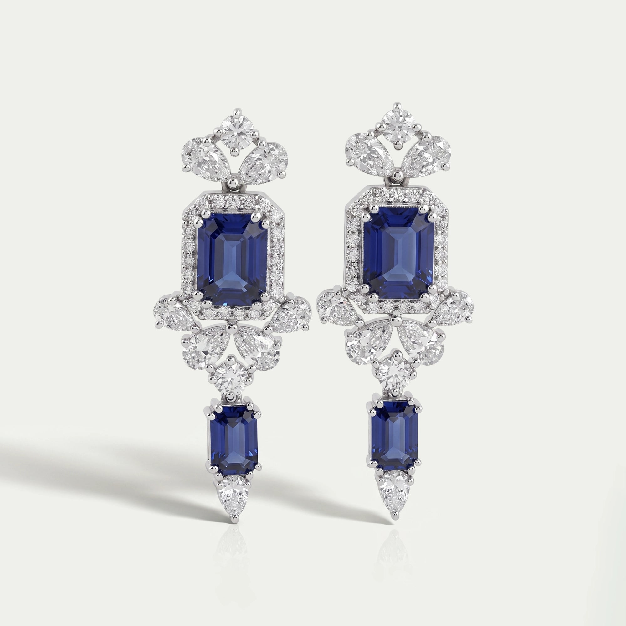 Blue Sapphire Gemstone Drop Earrings Earring
