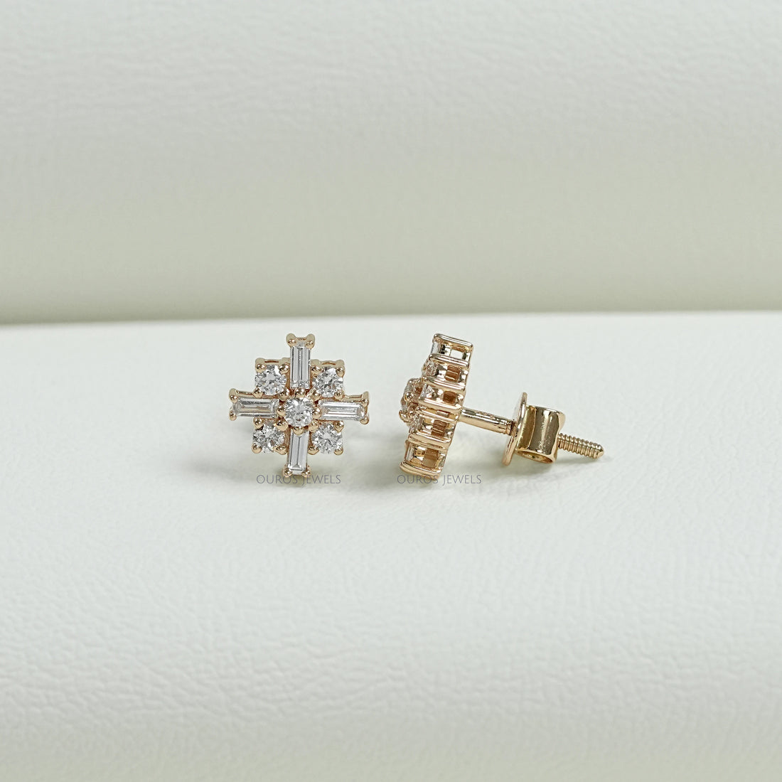 Antique Baguette Cut Lab Diamond Earrings Earring