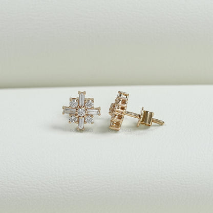 Antique Baguette Cut Lab Diamond Earrings Earring