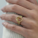Oval Shape Accent Diamond Milgrain Set Semi-Mount Ring Ring