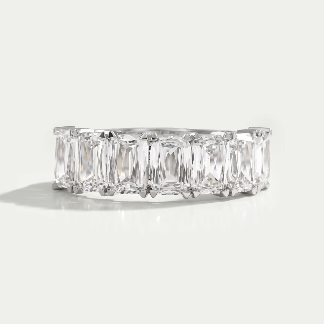 Seven Stone Criss Cut Wedding Band