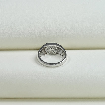 Triangle Lab Diamond Wedding Band