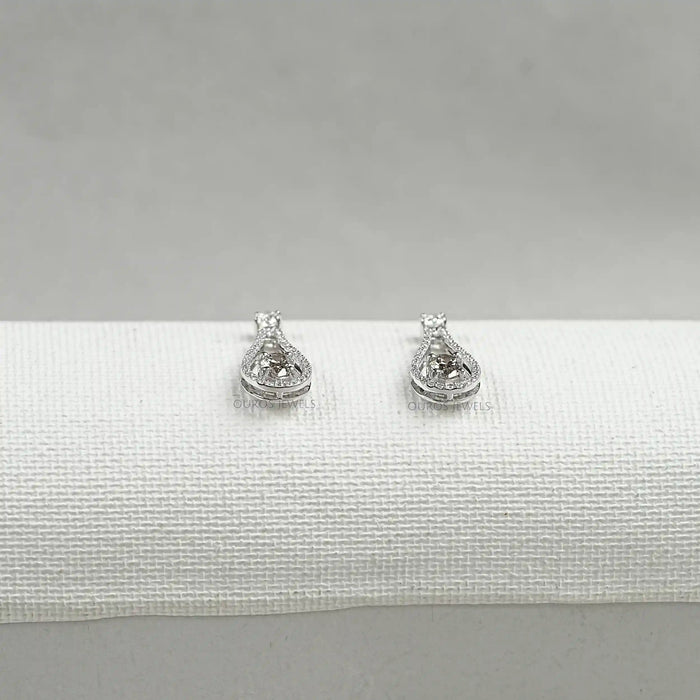 Diamond  Layered Teardrop Dangle Earrings