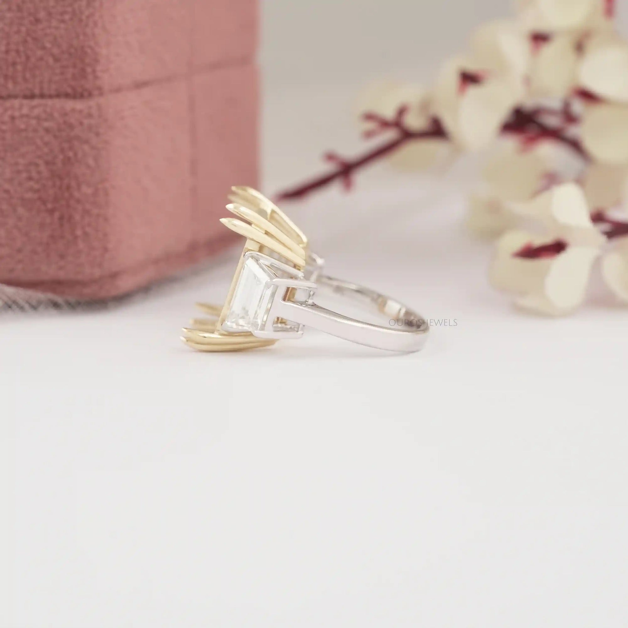 Semi Mount Three Stone Ring Settings Rings