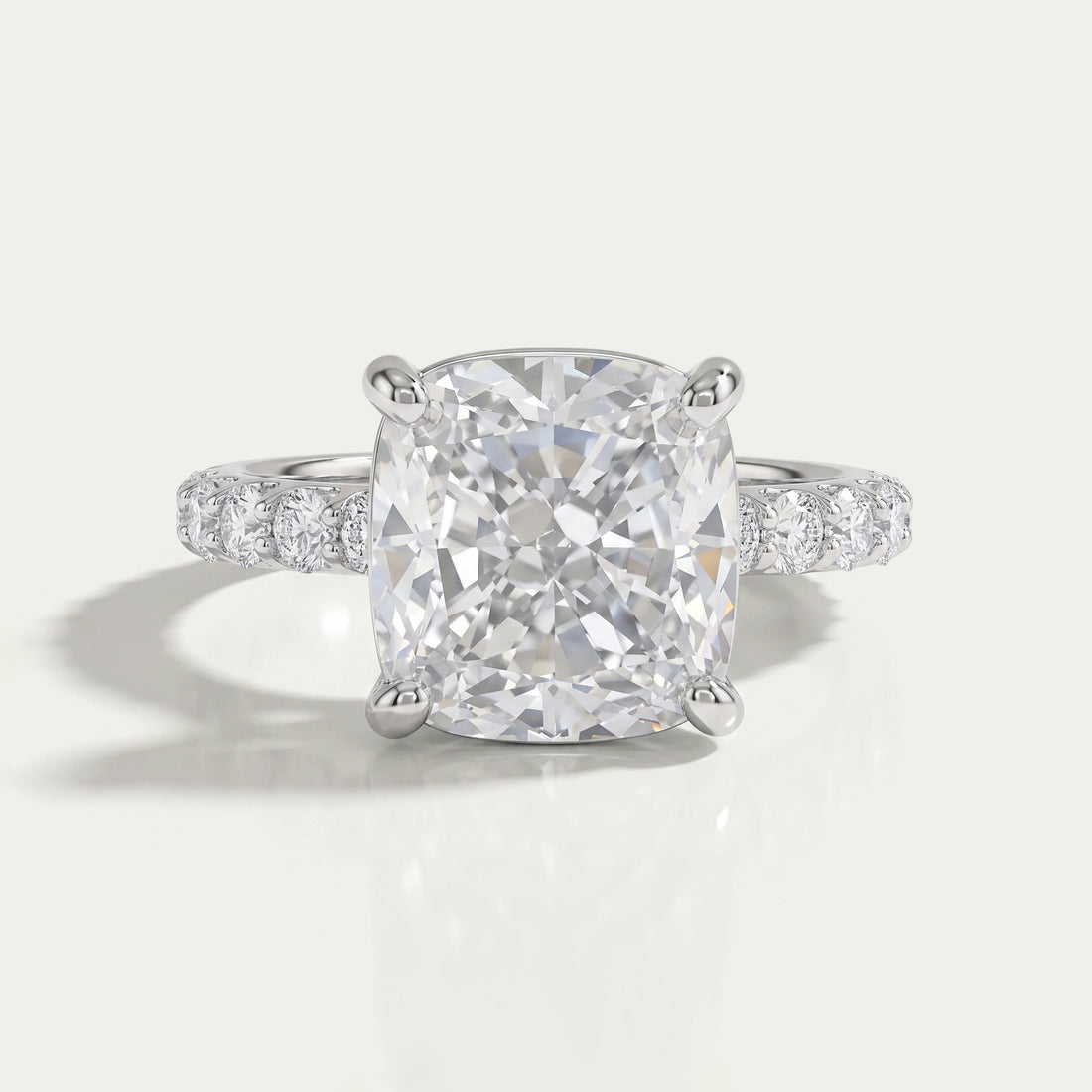 Square Cushion Lab Diamond Eternity Engagement Ring Rings
