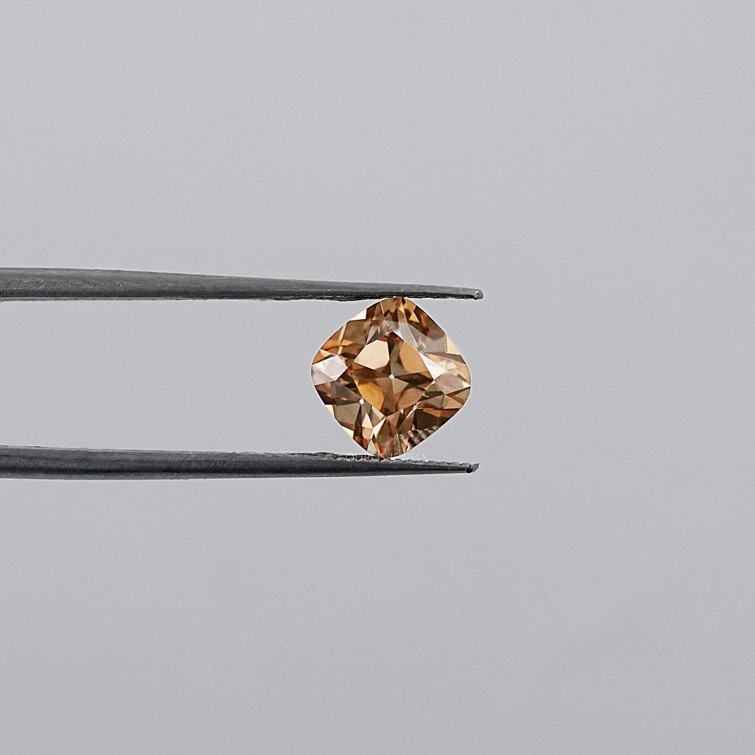 Square Old Mine Cushion Champagne Diamond Loose