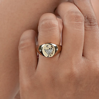 Antique Bull Cut Lab Diamond Wedding Ring Ring