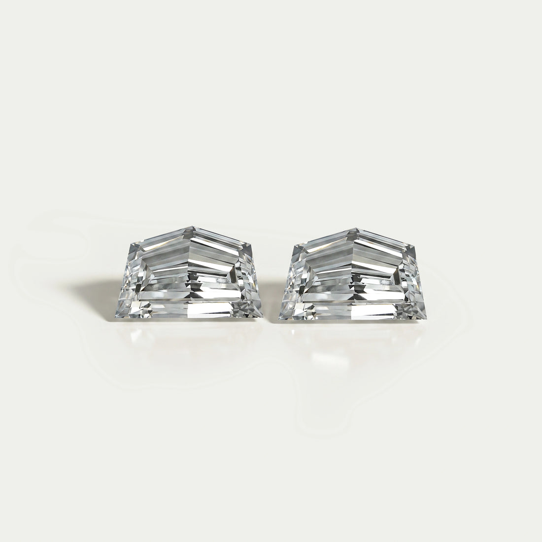 Step Cut Cadillac Shape Lab Diamond Matching Pair Loose