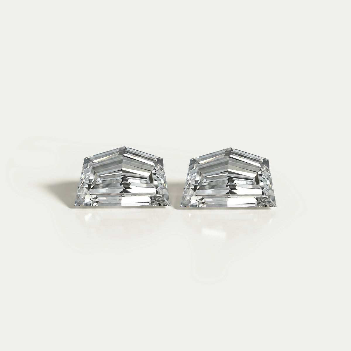 Step Cut Cadillac Shape Lab Diamond Matching Pair Loose