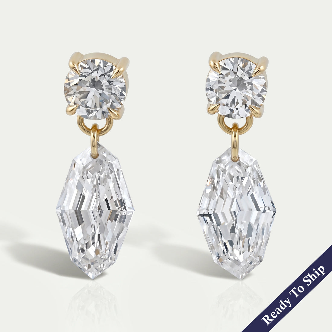 Step Cut Marquise Lab Diamond Drop Earrings Earring