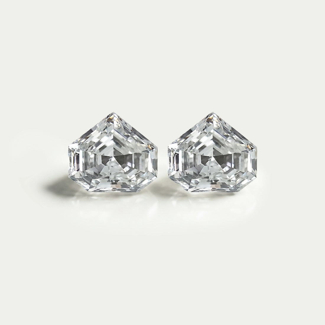 Step Cut Bullet Shape Lab Diamond Matching Pair Loose